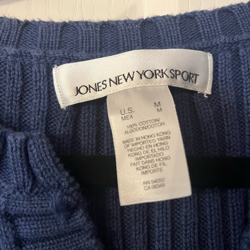Jones New York Sport navy blue sweater size medium - Picture 2 of 4